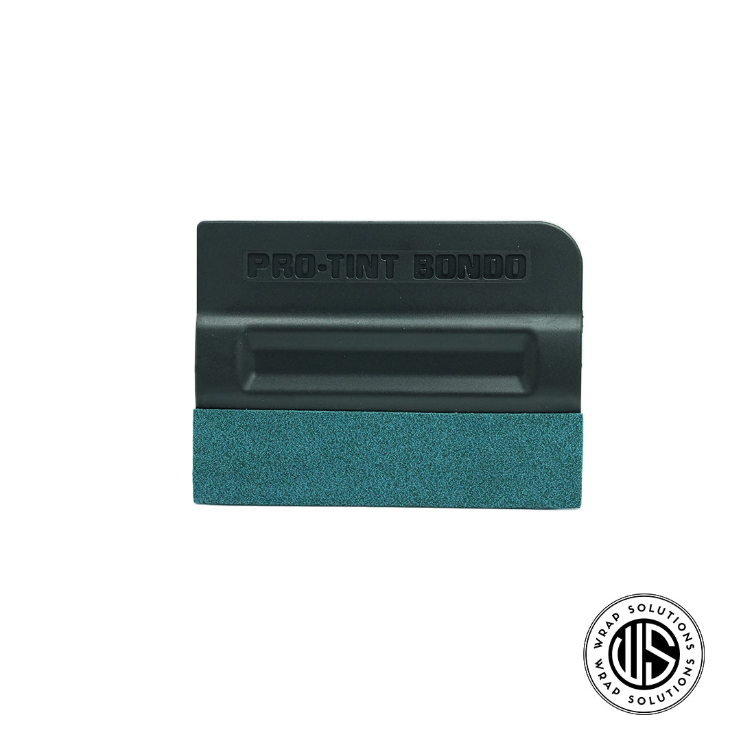 Pro-Tint Bondo squeegee with dark green suede edge