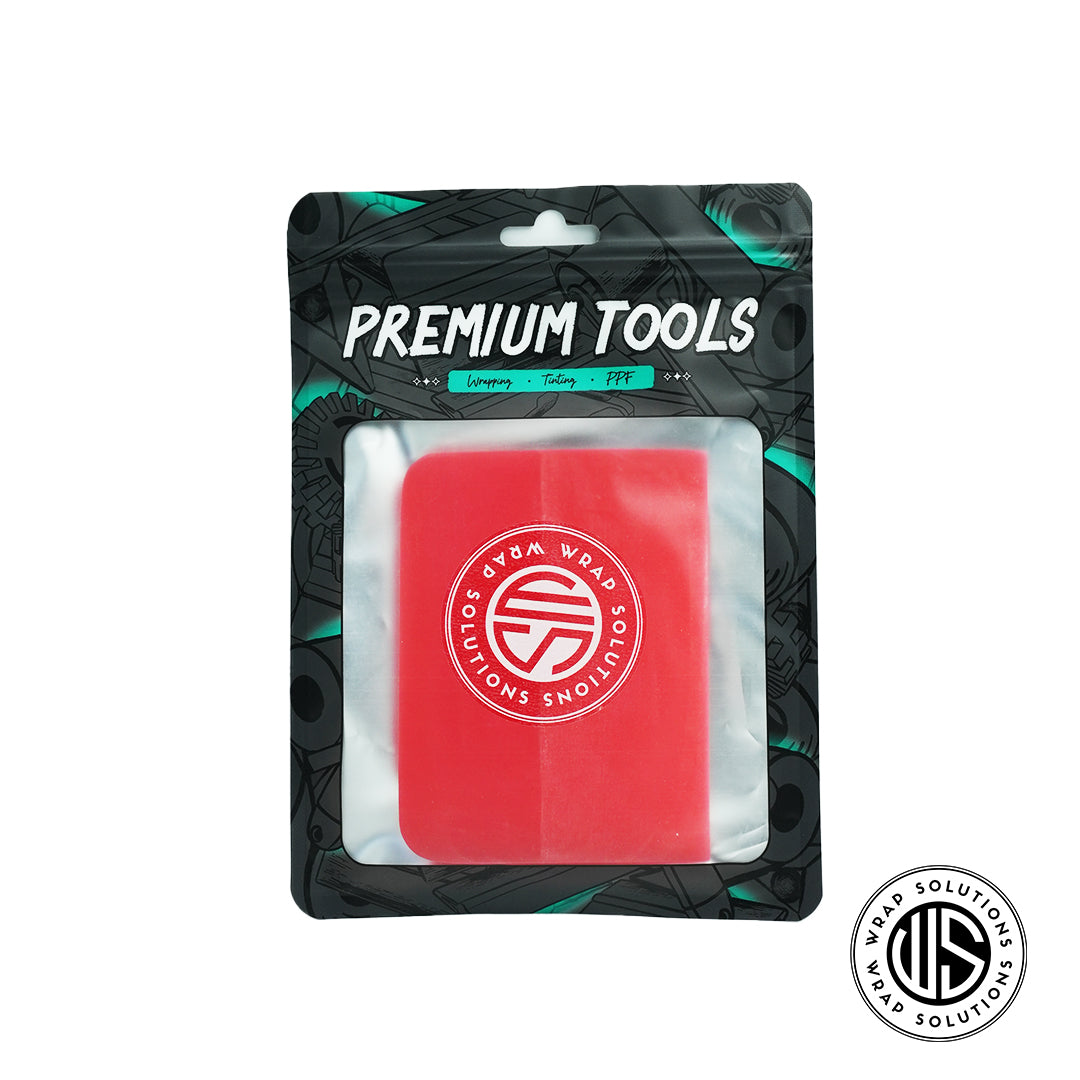 Red PPF Squeegee 10 x 7.5cm 80° durometer