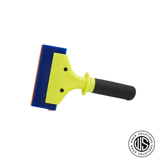 4 inch Short Handle Tint Squeegee Blue/Orange