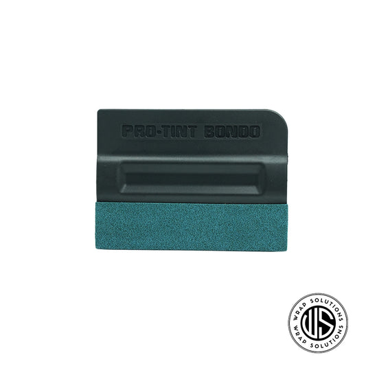 Pro-Tint Bondo squeegee with dark green suede edge