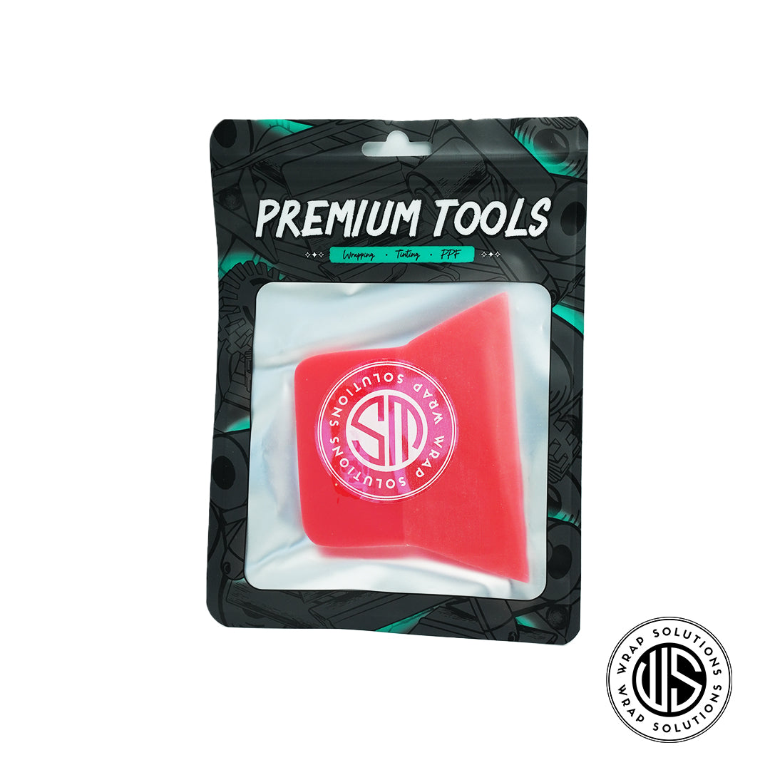 T Shape Red PPF Squeegee 10 x 7.5cm 80° durometer